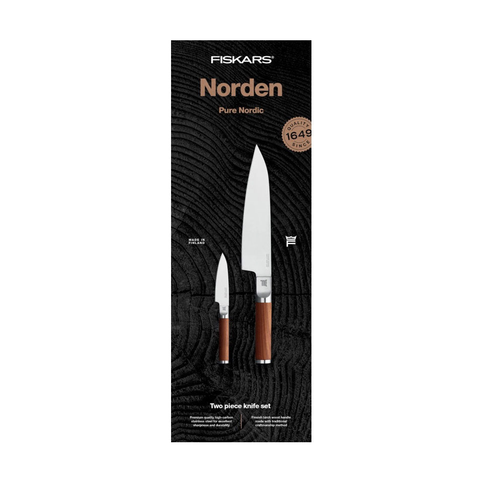 Fiskars Norden Knife Set (Large Cook's Knife & Paring Knife)