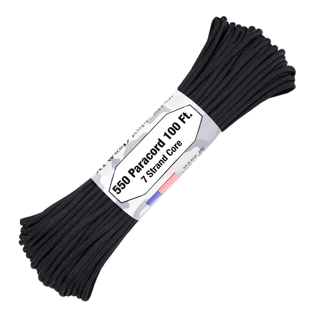 Atwood 550lbs Paracord 7 cores 100ft (Black)