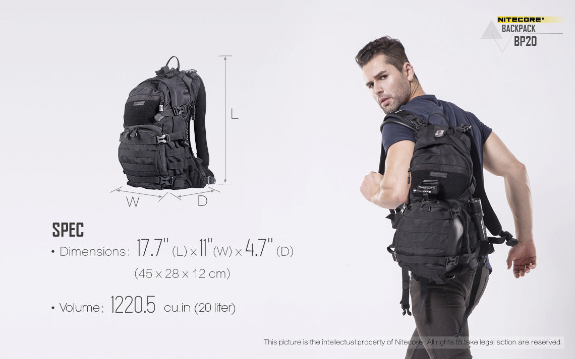 Nitecore Tactical Backpack BP20 - Thomas Tools