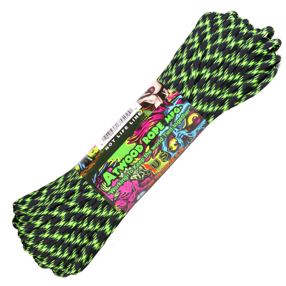 Atwood 550lbs Zombie Paracord 7 cores 100ft (Decay)