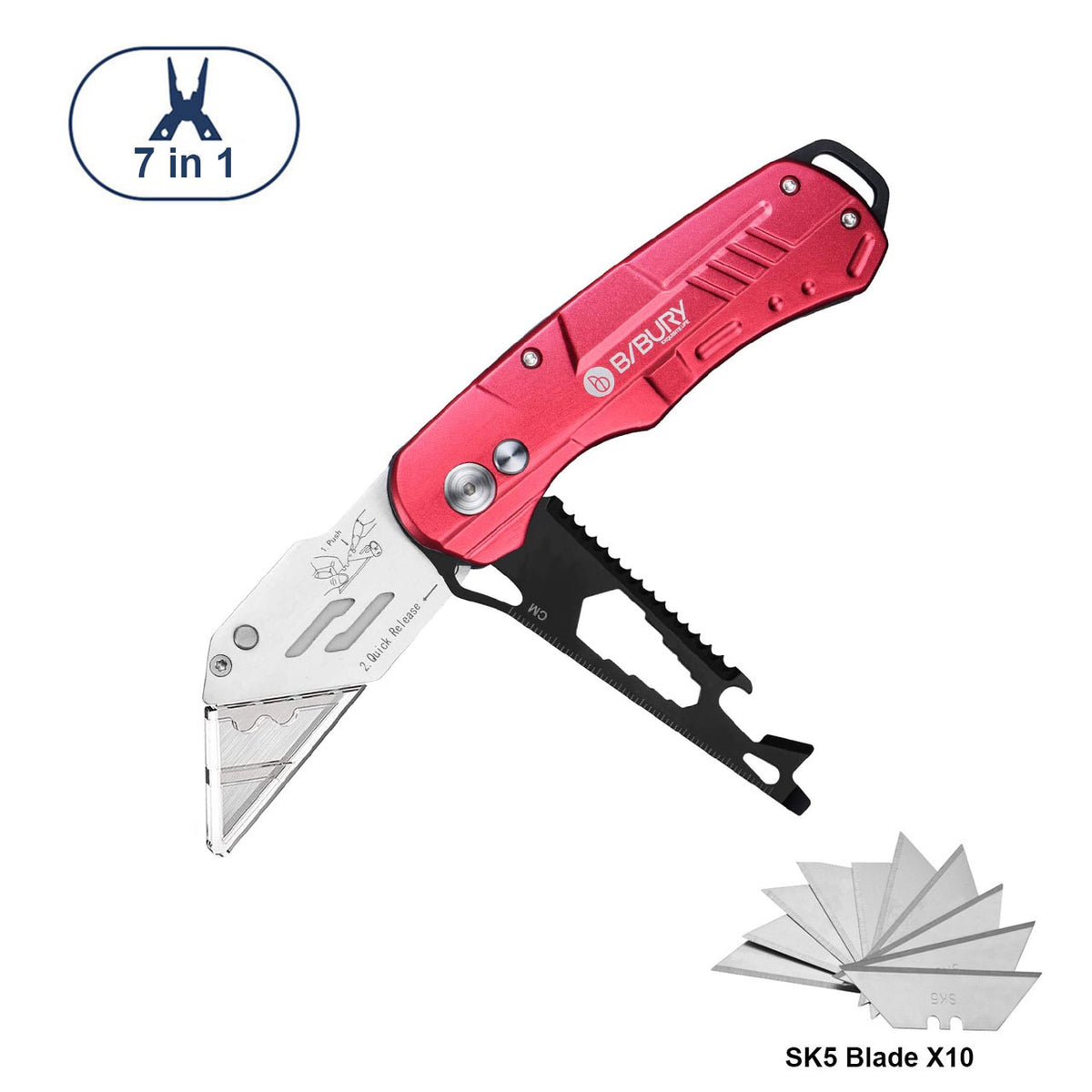 Bibury EDC Utility Knife (7-in-1) (2 Versions)