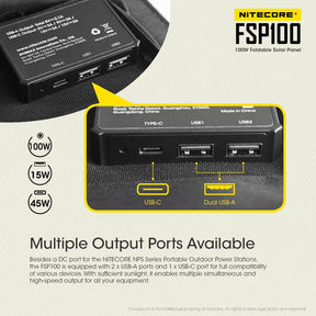 Nitecore FSP100 100W Foldable Solar Panel
