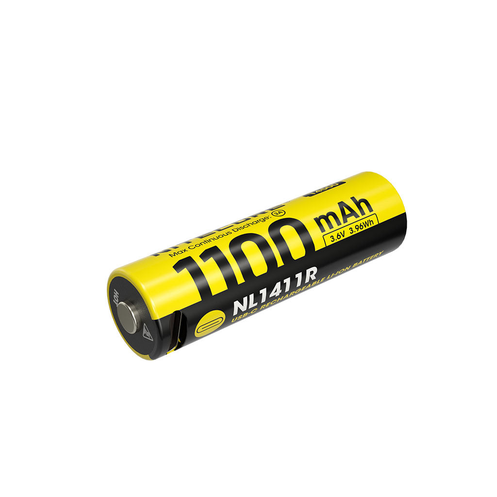 Nitecore Battery NL1411R 1100mAh USB-C Rechargeable