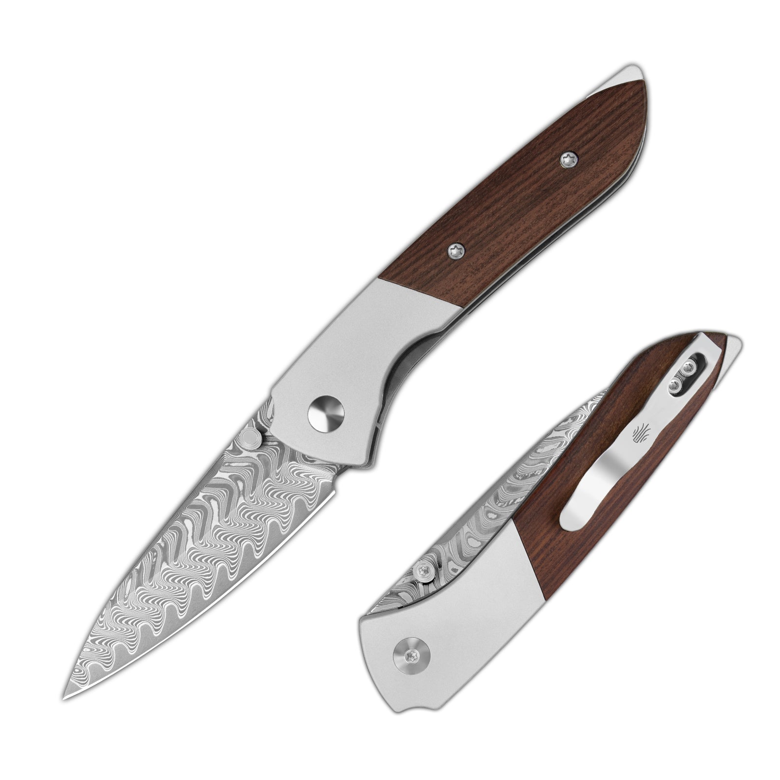 Kizer V3690A3 Spitfire Shanxi Damascus Steel