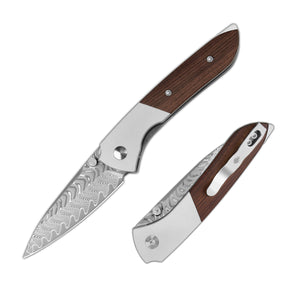 Kizer V3690A3 Spitfire Shanxi Damascus Steel