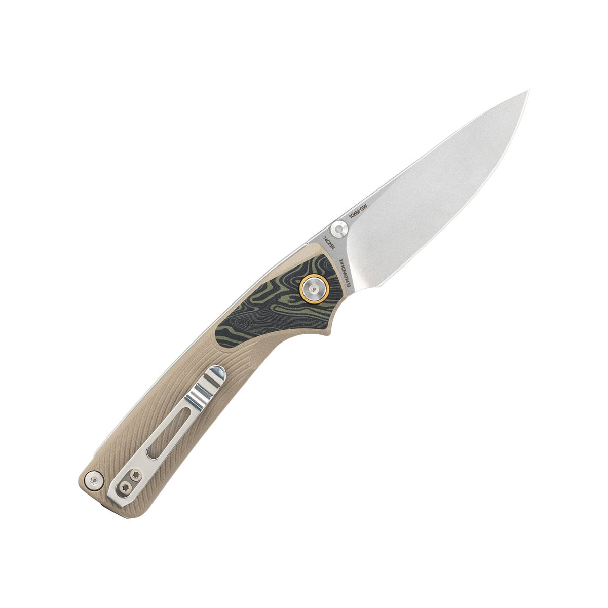 SRM Dome 106M-GW Folding Blade 14C28N