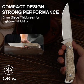 Kizer 1045MD1 Begleiter Fix with Kydex sheath