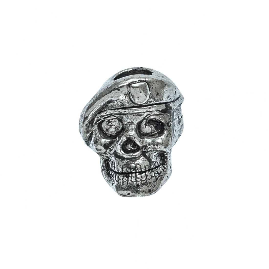 Spartan Beret Skull Bead (Pewter)