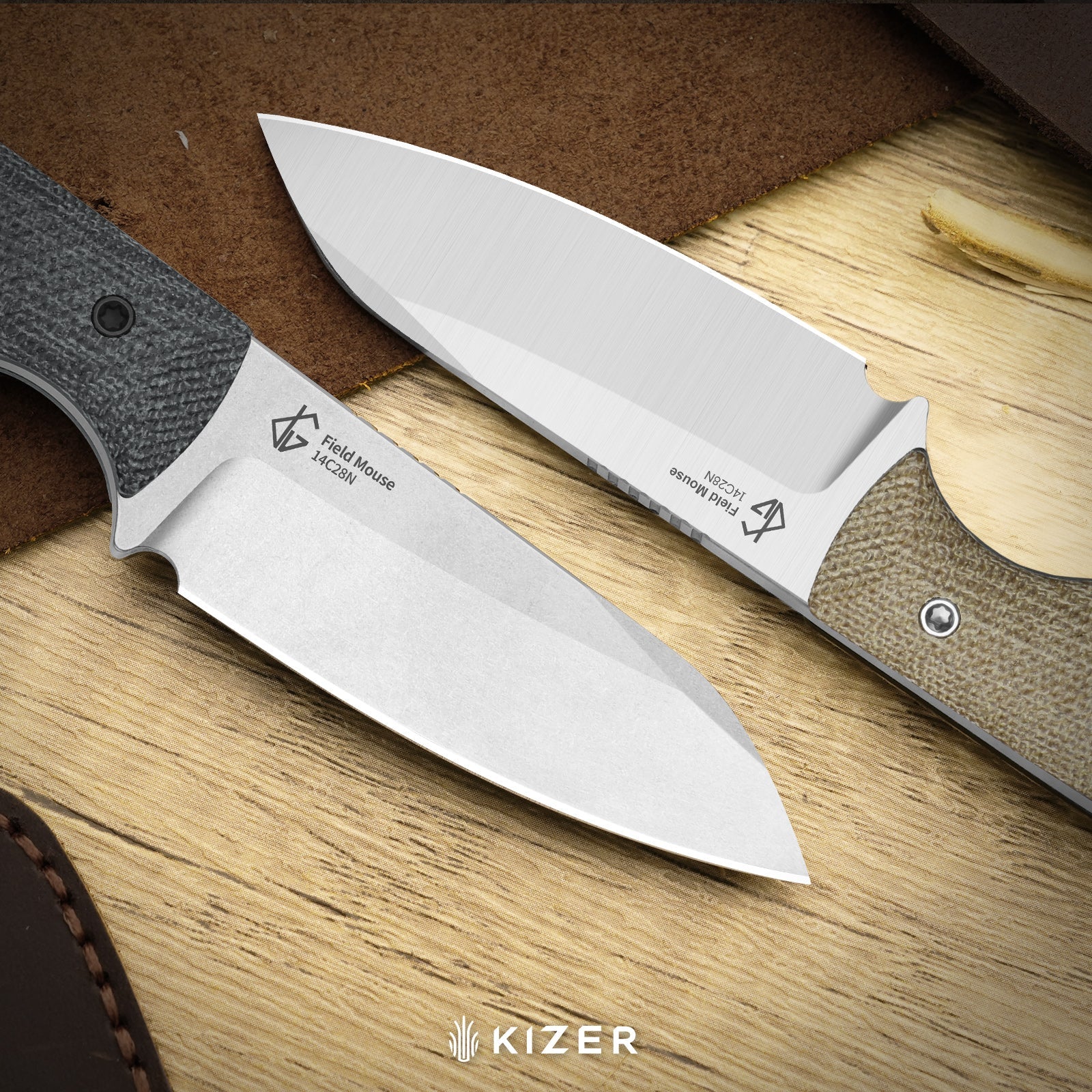 Kizer 1135A3 Field Mouse in hand