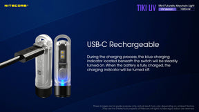 Nitecore TIKI UV & HCRI White LED Rechargeable Flashlight