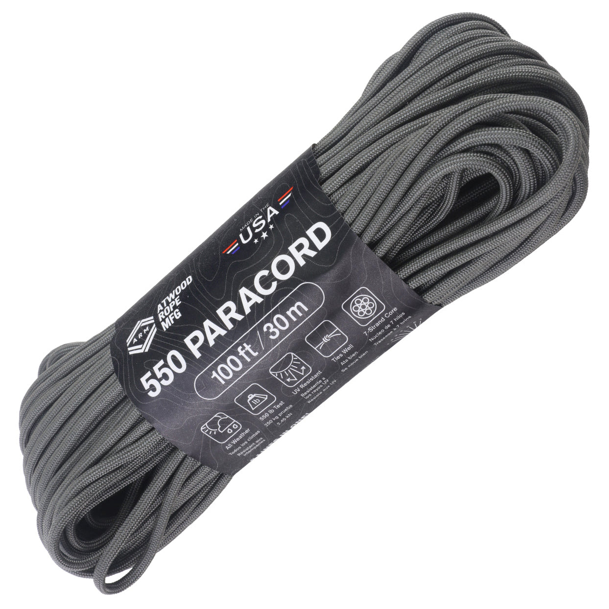 Atwood 550lbs Paracord 7 cores 100ft (Foliage)