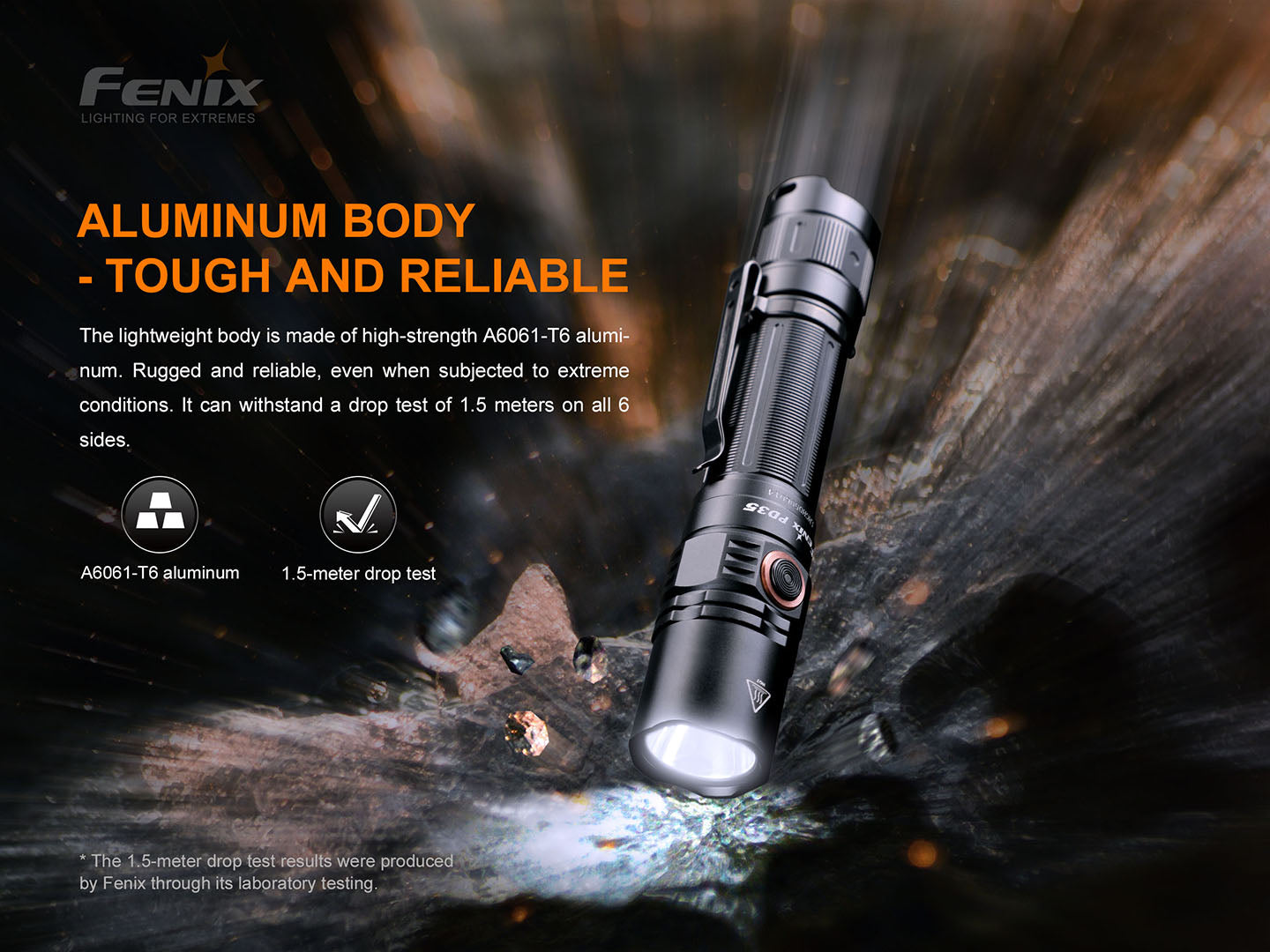 Fenix PD35 V3.0 Rechargeable Flashlight (1700 Lumens) (Green)