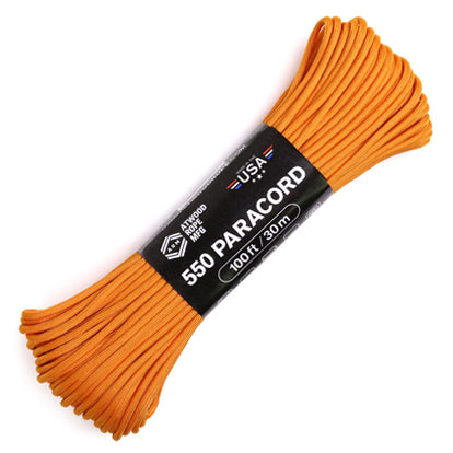 Atwood 550lbs Paracord 7 cores 100ft (Alloy Orange)