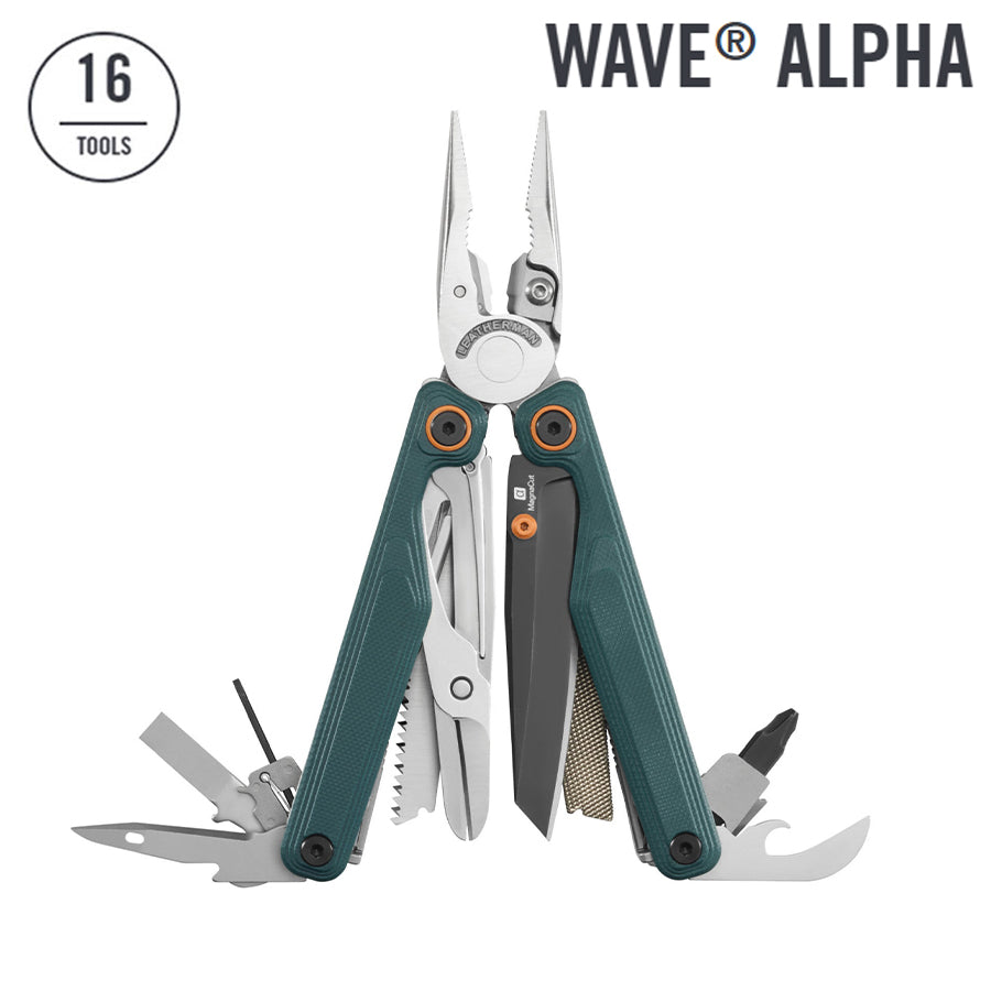 Leatherman Wave® Alpha Multitool (Cascadia Green G10 Handle)