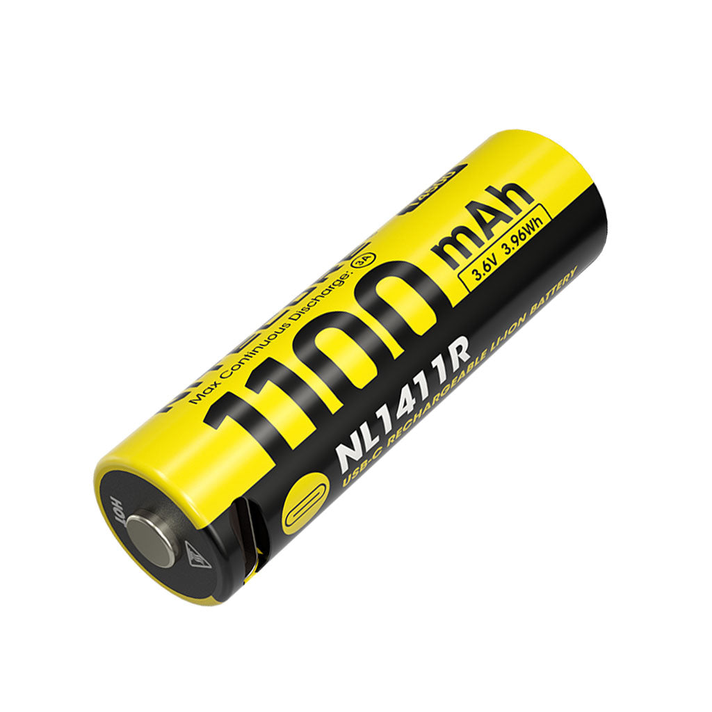 Nitecore Battery NL1411R 1100mAh USB-C Rechargeable