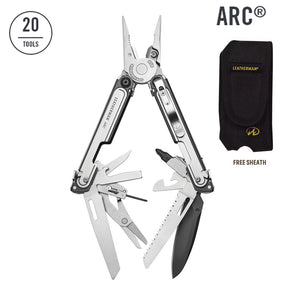 Leatherman ARC Multitool (Silver/Black Steel Handle)