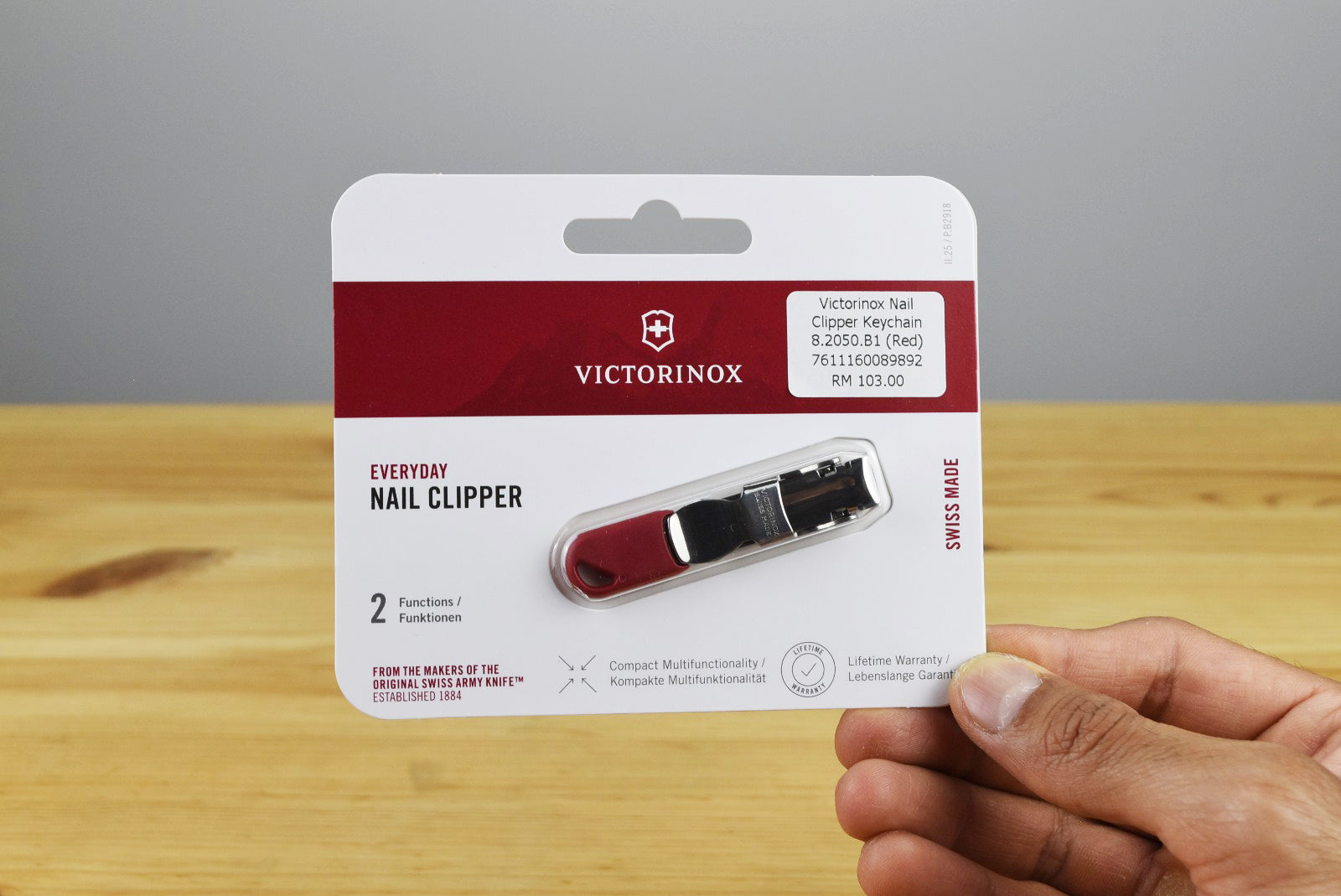 Victorinox Nail Clipper Keychain 8.2050.B1 (Red)