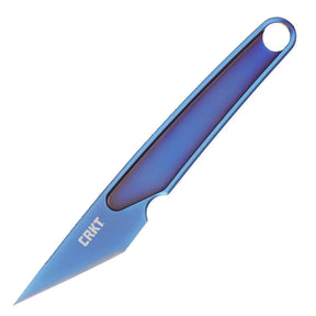 CRKT 7065 HangTi Fixed Blade (One Piece Blue Titanium Construction)