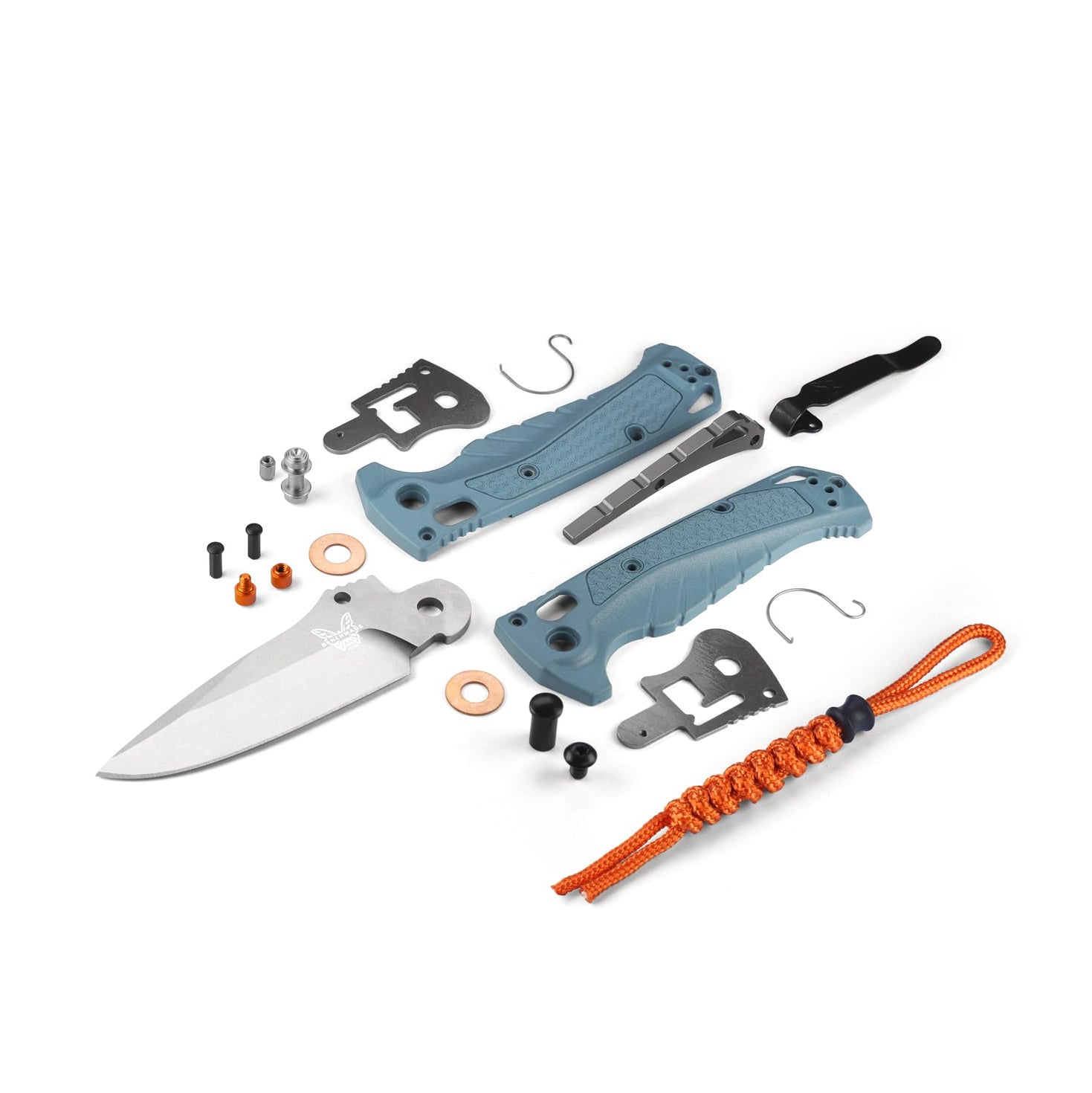 Benchmade 18065 Water Mini Adira Folding Knife (Depth Blue Grivory Handle)