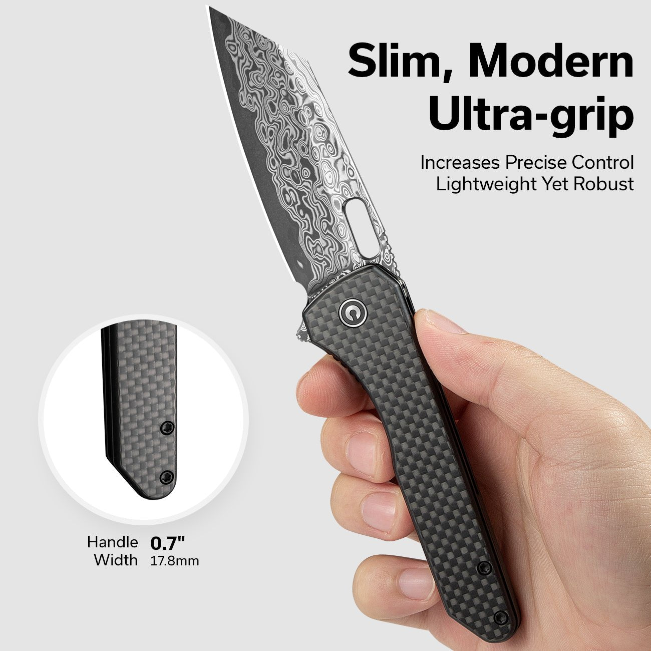 Civivi C23060-DS1 Nugz Folding Knife (Carbon Fiber & G10 Handle)