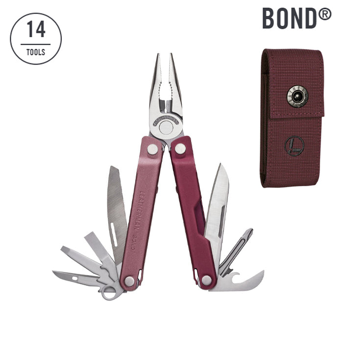 Leatherman Bond Multitool (Heathered Cranberry Cerakote Handle)