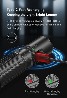 XT2CR PRO Type-C Fast Recharging