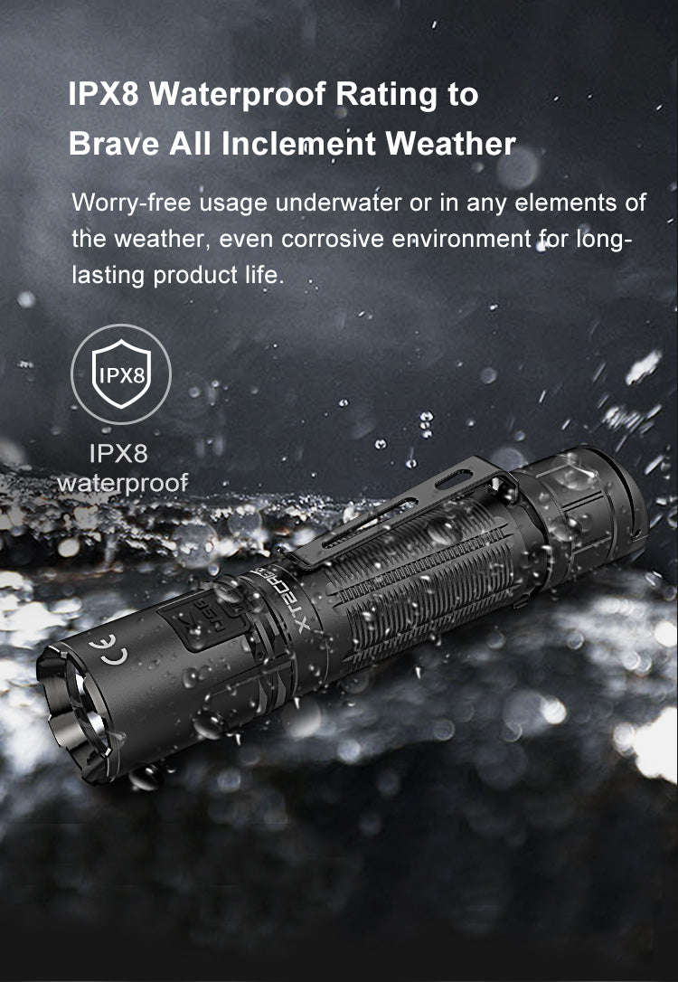XT2CR PRO IPX8 Waterproof Rating
