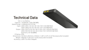 Nitecore NB10000 Gen III Carbon Fibre Power Bank