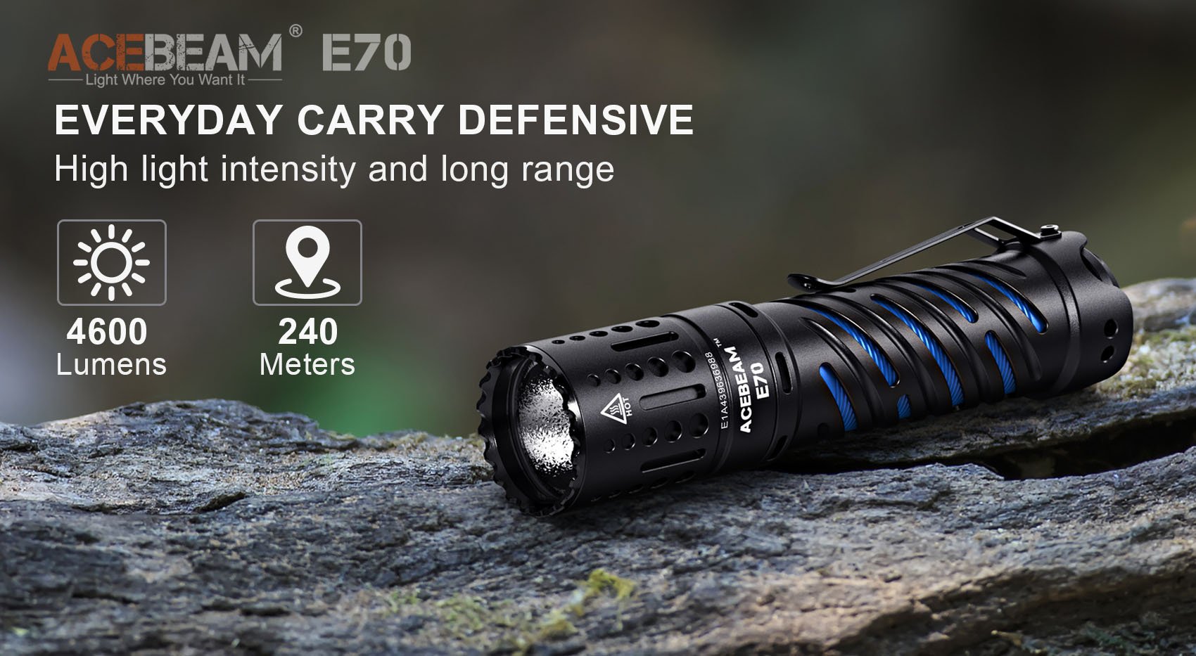Acebeam E70 EDC Flashlight (4600 Lumens)