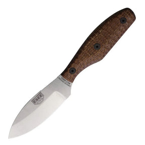 ESEE Belt Knife MagnaCut Fixed Blade (Scalloped Brown Burlap Micarta Handle)