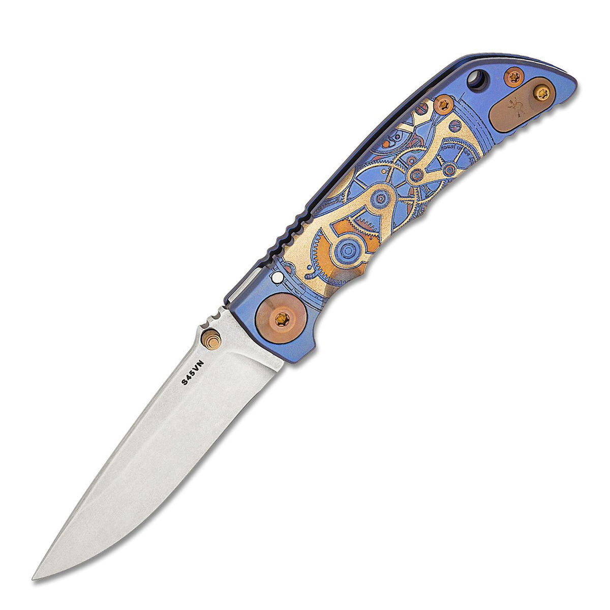 Spartan Harsey Folder 3.25 (Blue Watch Works Engraved Titanium Handle)