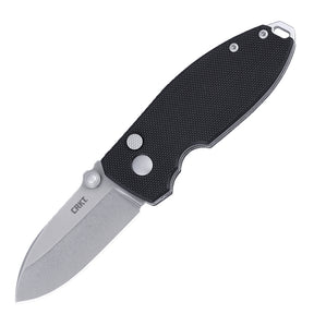 CRKT 2474 Squid Button Lock Folding Knife (Black G10 Handle)