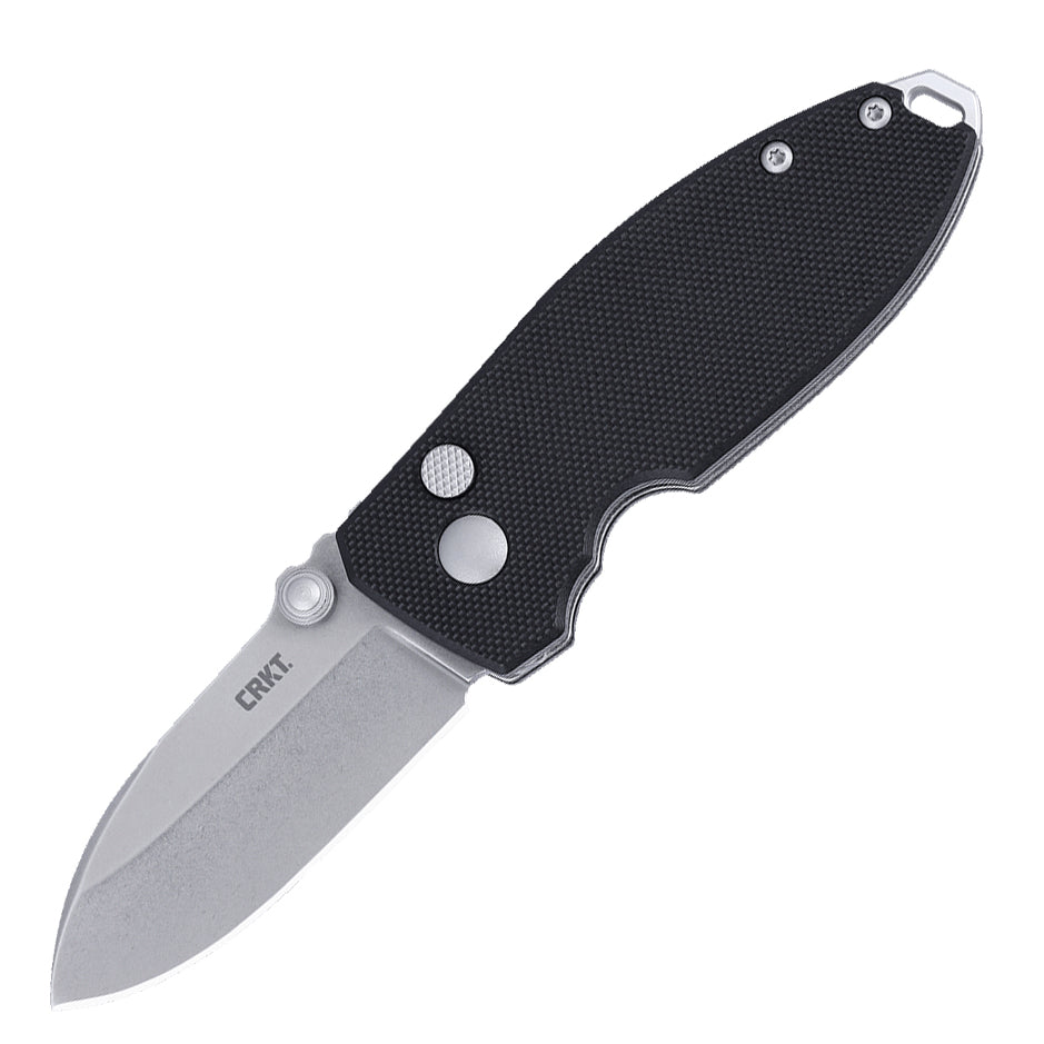 CRKT 2474 Squid Button Lock Folding Knife (Black G10 Handle)