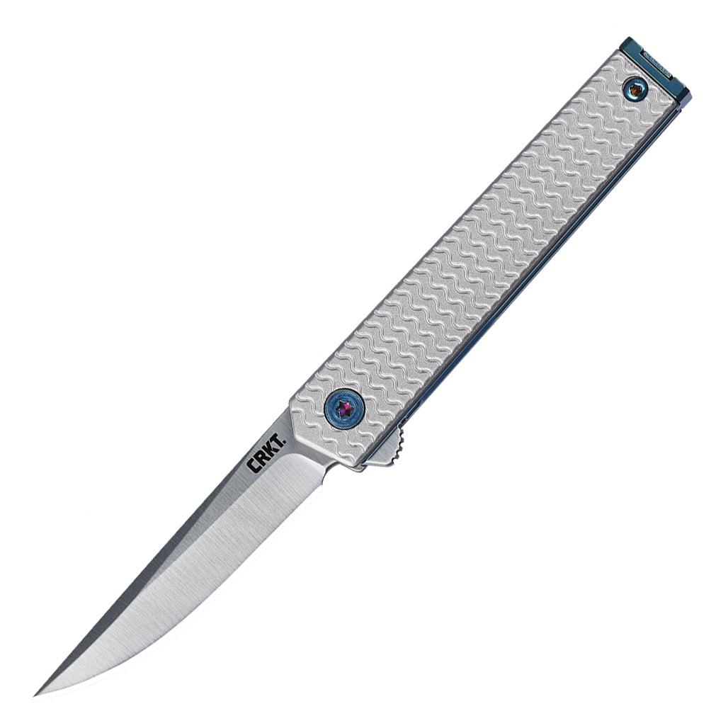 CRKT 7081 CEO Microflipper Folding Knife (Textured Aluminum Handle)