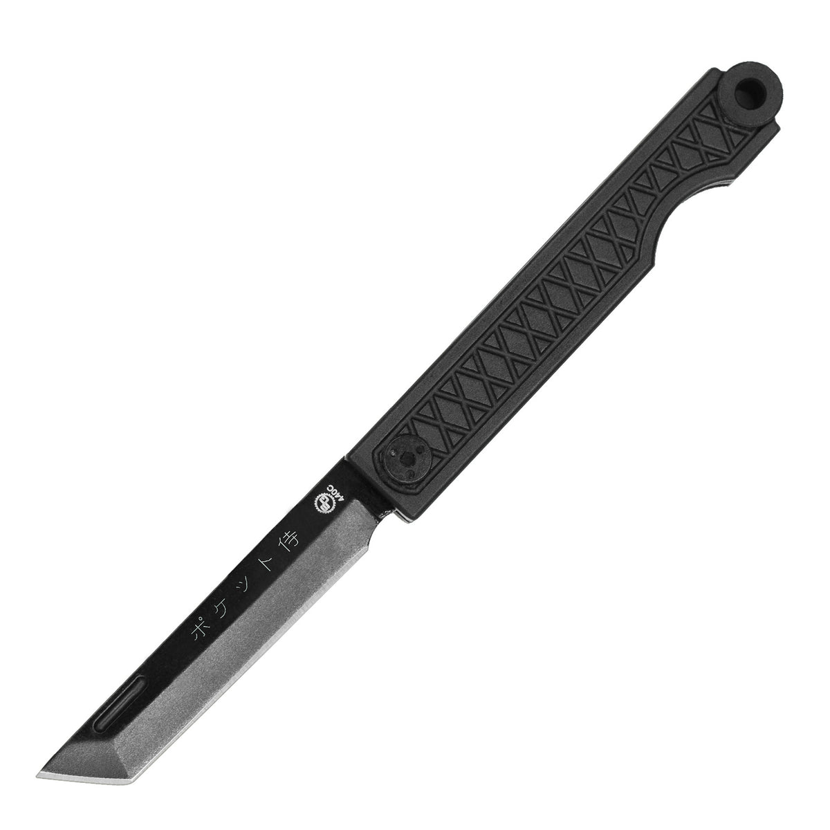 StatGear Pocket Samurai Keychain Knife - Slipjoint Edition (Black Aluminum Handle)