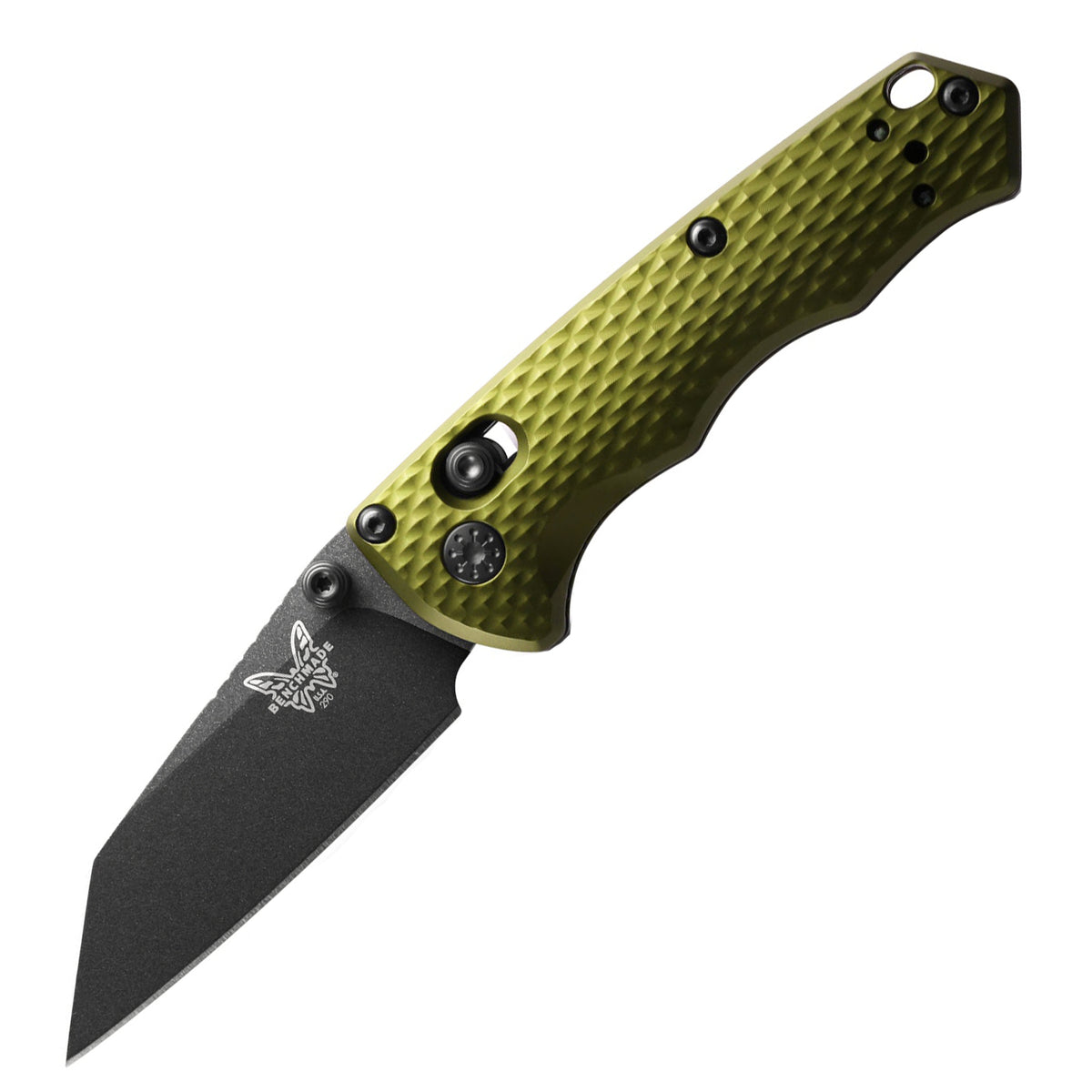 Benchmade 290BK-2 Full Immunity Folding Knife (Woodland Green Aluminum Handle)
