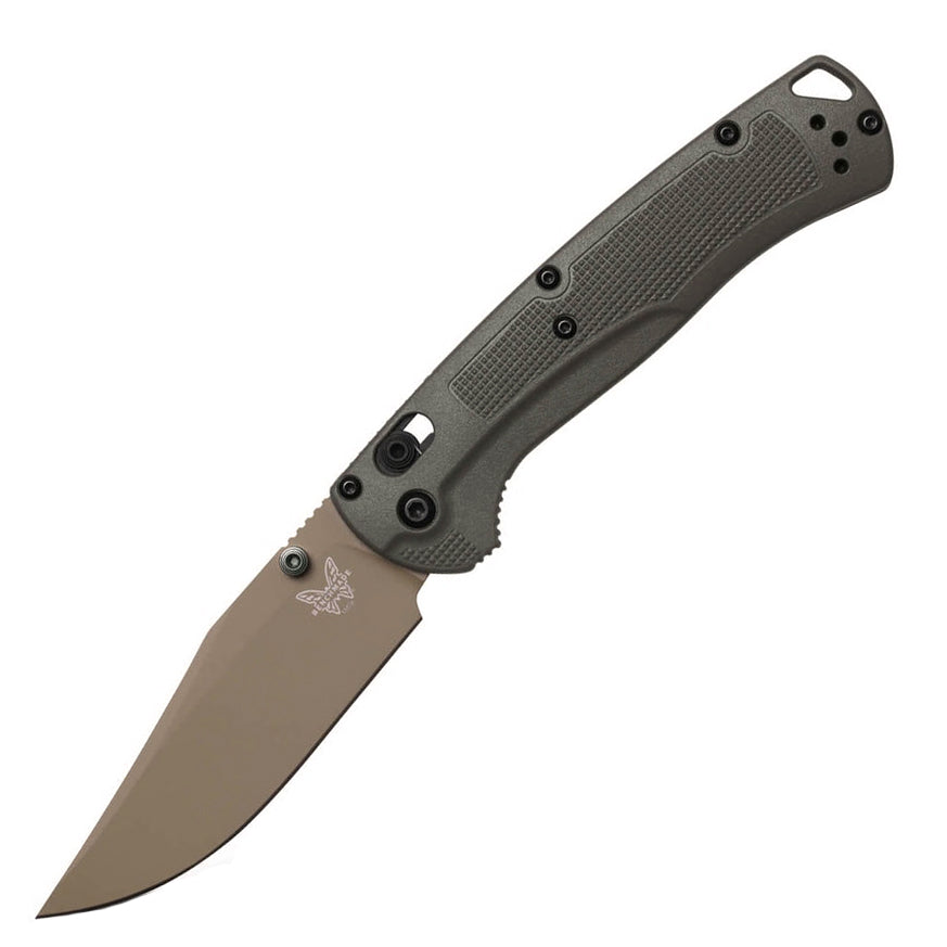 Benchmade 15536TN-02 Taggedout Folding Knife (Deep Olive Grivory Handle)