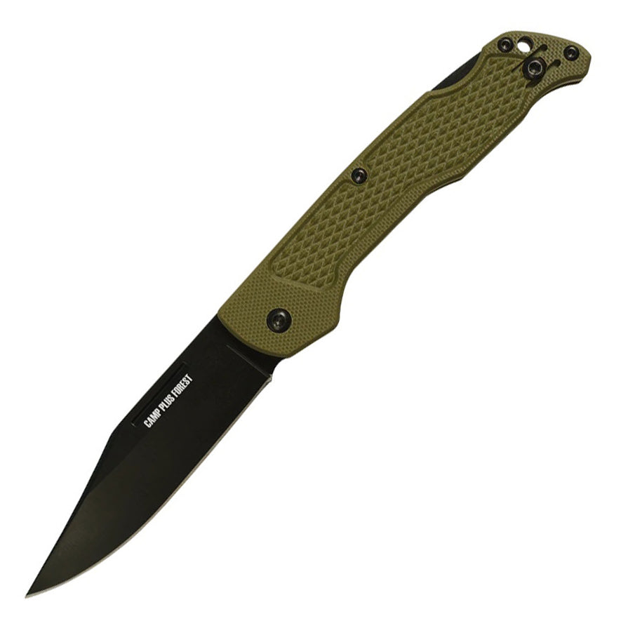 Ontario Camp Plus EDC Folding Knife (Forest Green GFN Handle)