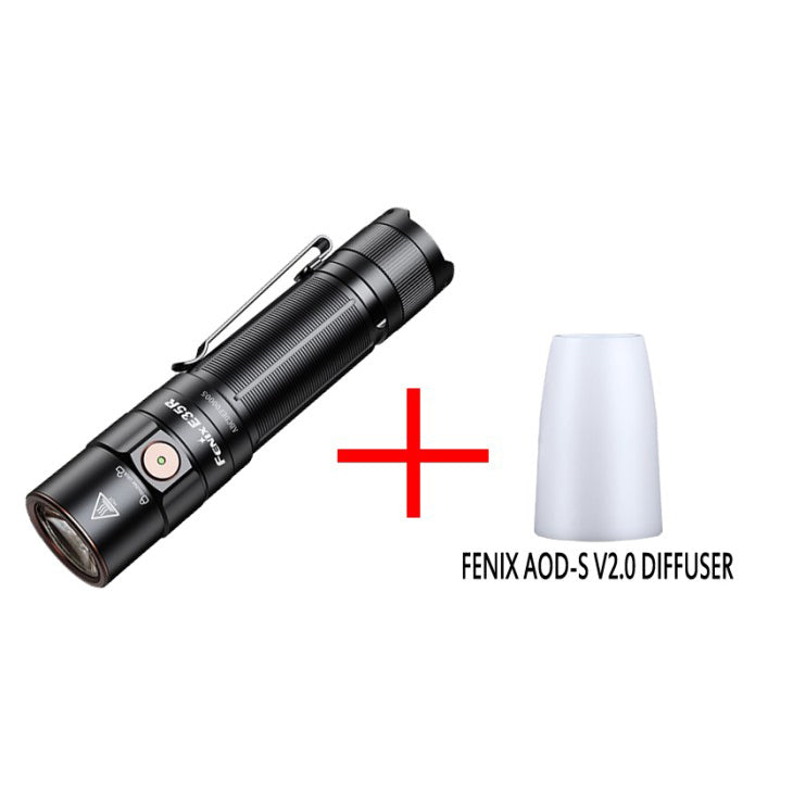 Fenix E35R Rechargeable Flashlight + AOD-S V2.0 Diffuser Kit (3100 Lumens)