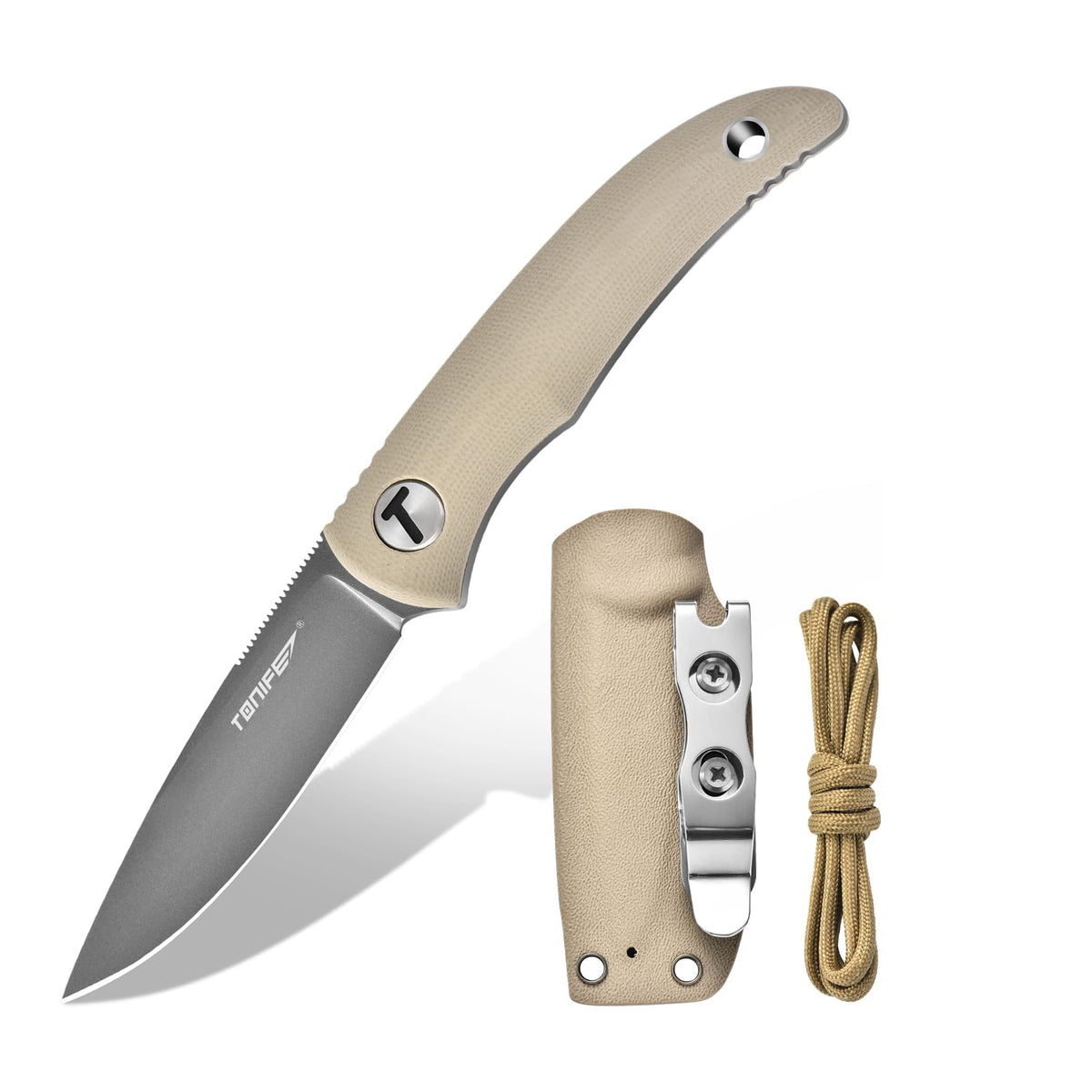 Tonife HKT2019WS-GT Nova Fixed Blade (Warm Sand G10 Handle)