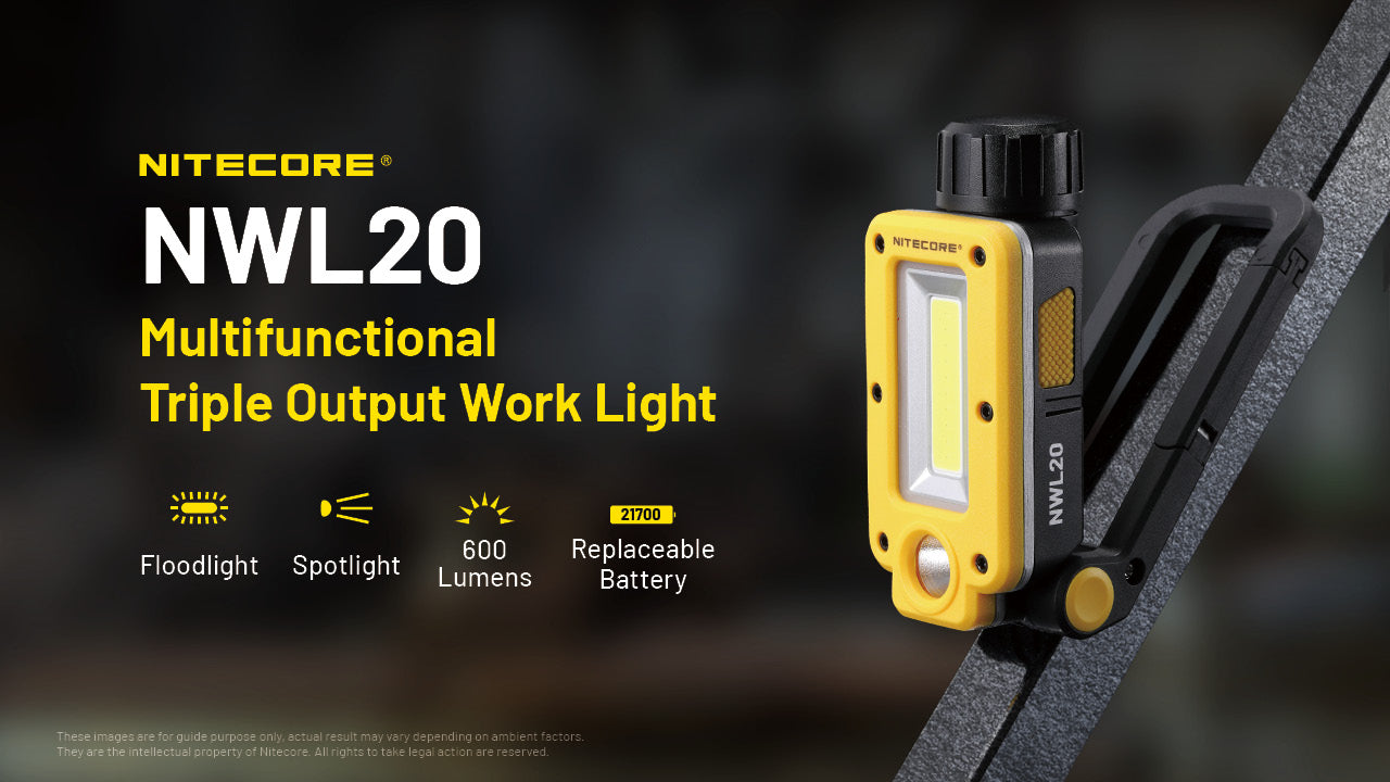 Nitecore NWL20 COB Mechanics Rechargeable Work Light (600 Lumens)