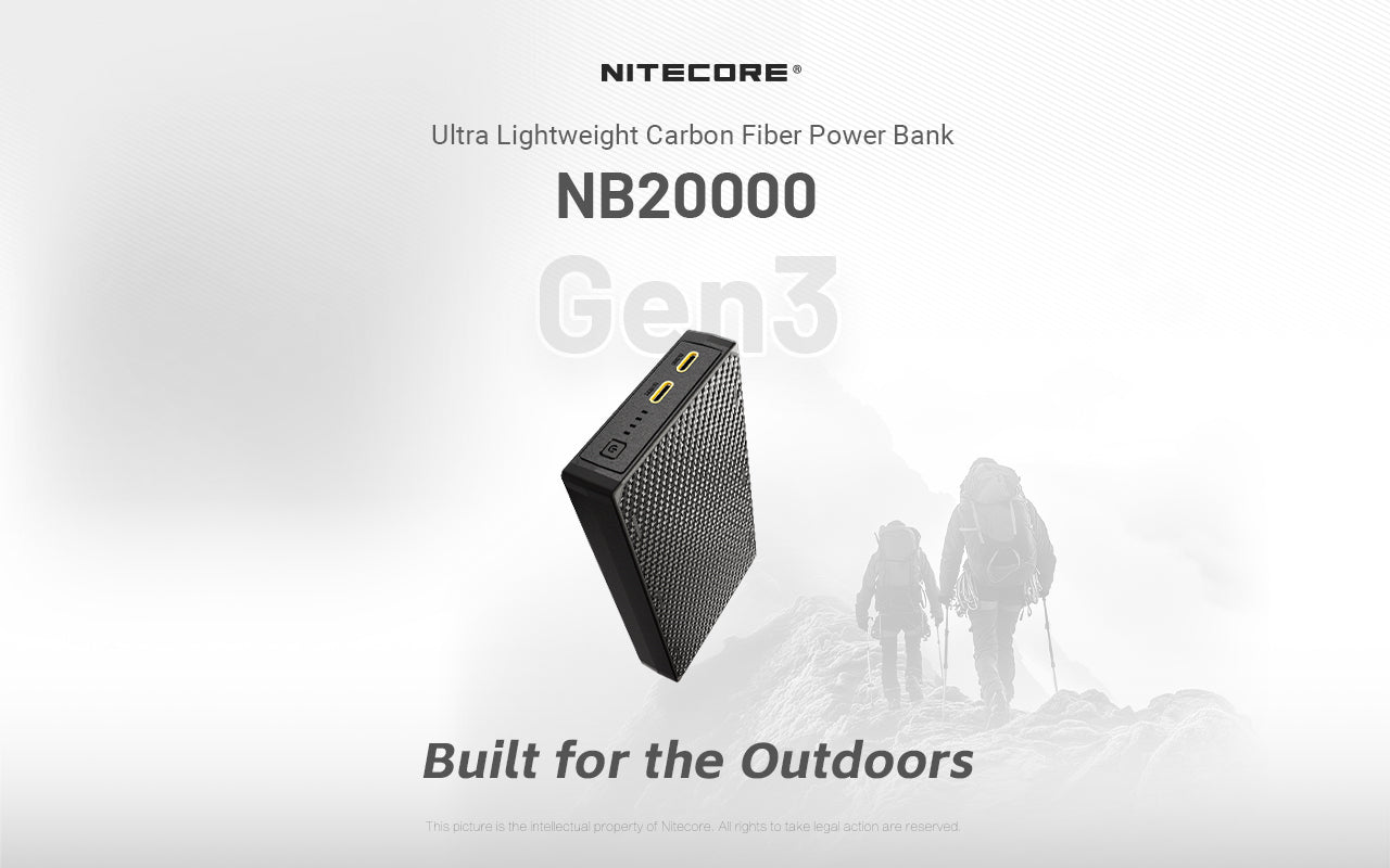 Nitecore NB20000 Gen III Carbon Fibre Power Bank