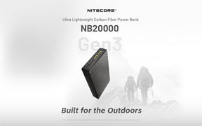 Nitecore NB20000 Gen III Carbon Fibre Power Bank