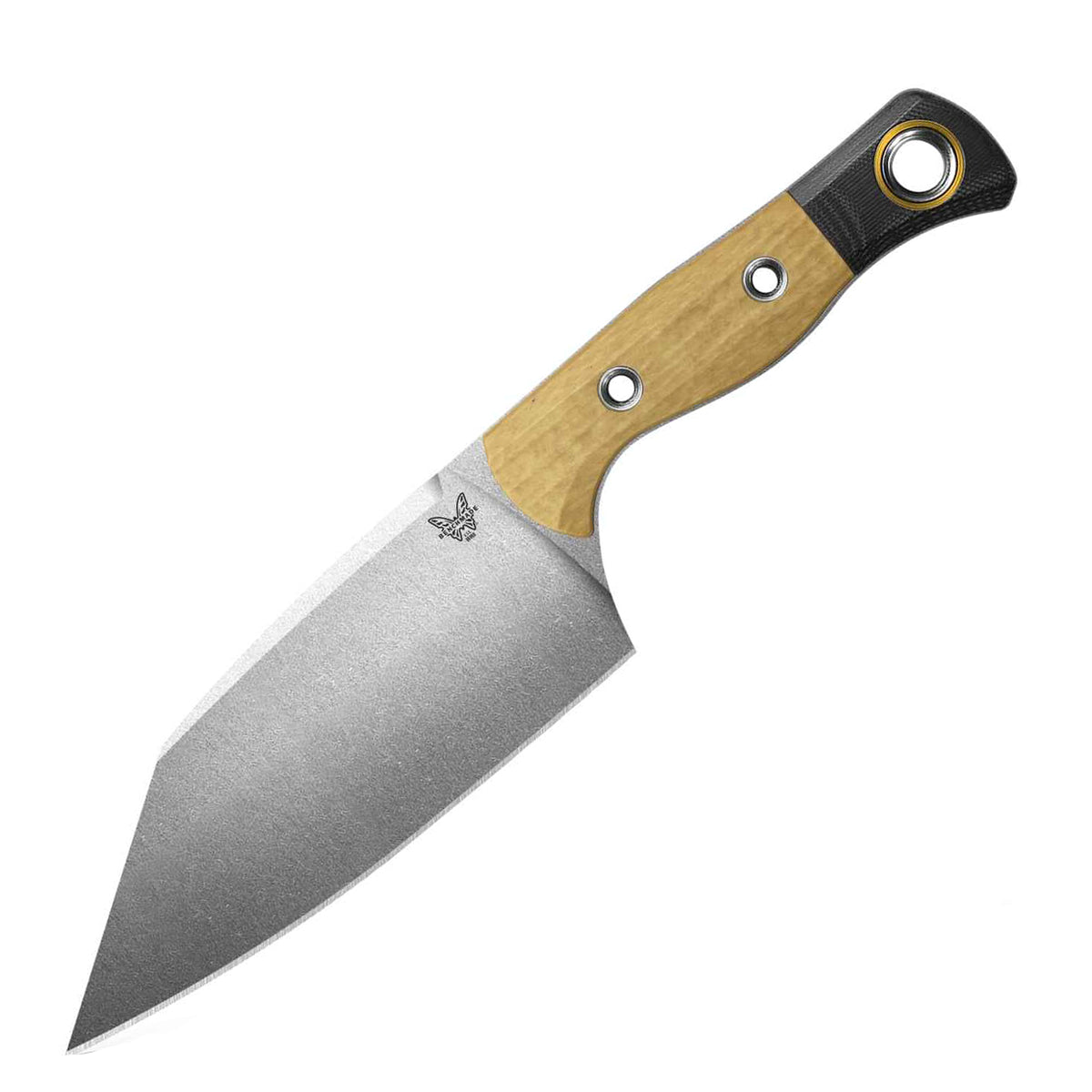 Benchmade 4010-02 Station Knife Fixed Blade (Tan Richlite Handle with Black G10 Bolster)