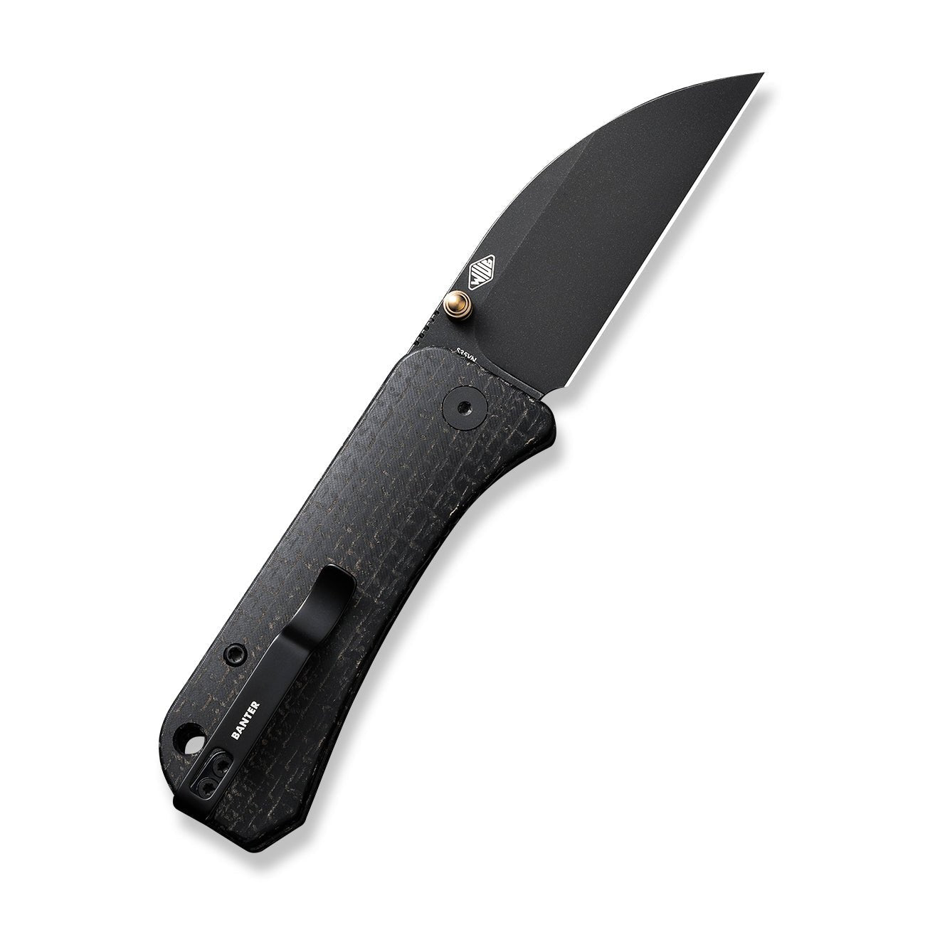 WE KNIFE WE19068J-1 Banter Wharncliffe (Black Micarta Handle)
