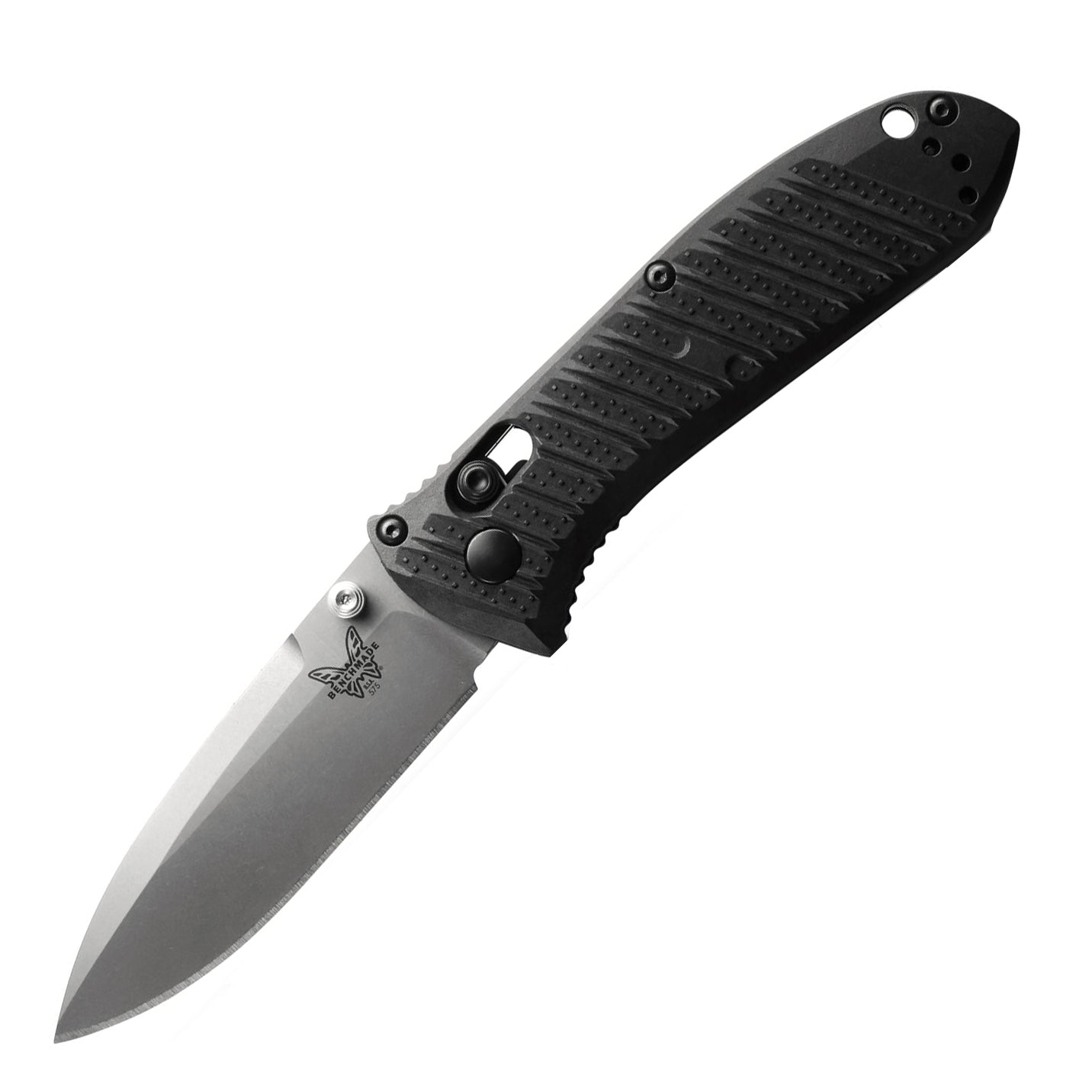 Benchmade 575-1 Mini Presidio II Folding Knife (Milled Black CF-Elite Handle)