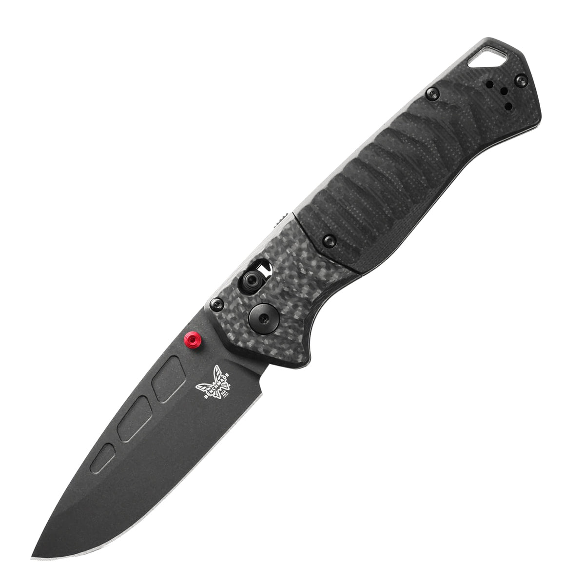 Benchmade 593BK-01 PSK Folding Knife (Milled Black G10 Handle with Carbon Fiber Bolster)