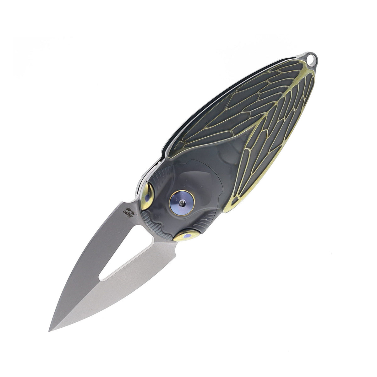 Rike Knife Cicada Folding Knife M390 (Dark Gray Titanium Handle)