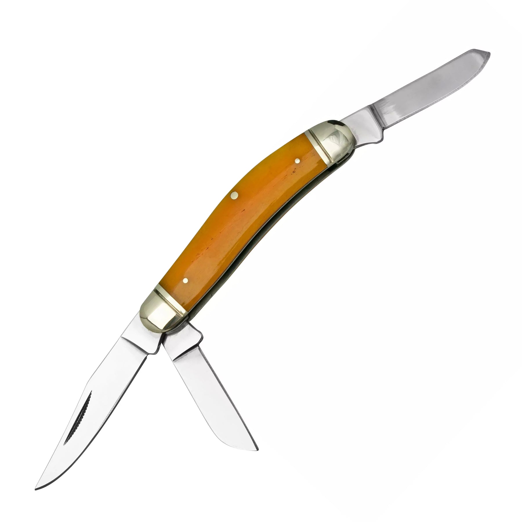 Cold Steel Gentleman's Stockman Yellow Smooth Bone Folding Blade