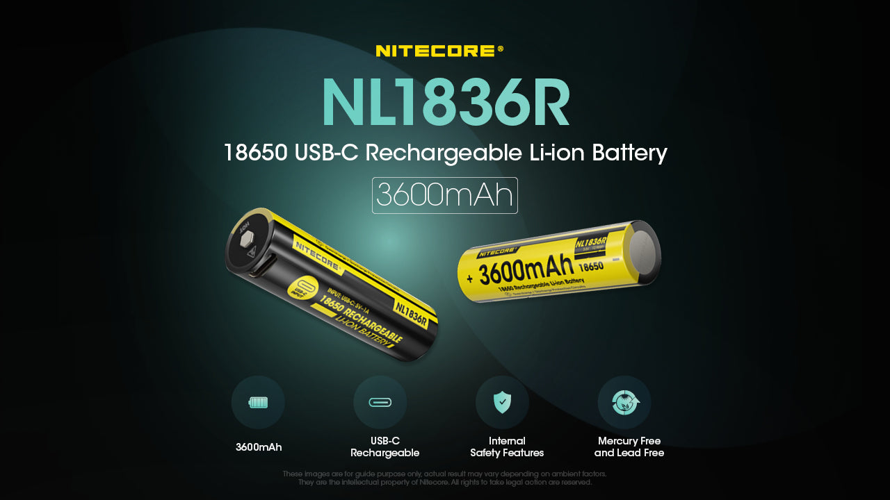 Nitecore Battery 18650 NL1836R